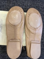STARLITE TAN FLESH  SPLIT SOLE JAZZ SHOES LACE UP SIZE 5 UNISEX DANCE