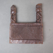 VERY UNUSUAL OLD SOUTHERN AFRICAN TRIBAL ART CARVED ANGOLA CHOWKE DOUBLE FIGURES