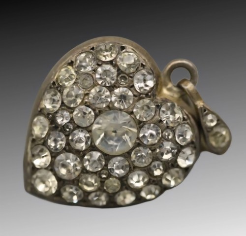 Georgian paste silver heart - georgian,