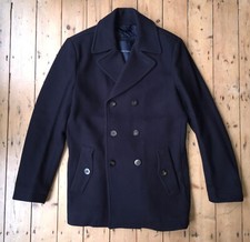 Classic TOMMY HILFIGER Peacoat, Double Breated, 3 Button, 75% Pure Wool
