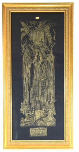 Lovely vintage brass rubbing - lovely,