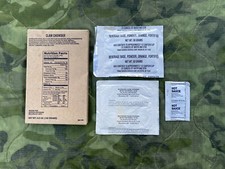 US. | MRE | Cold Weather | "Clam Chowder" + Bev. Base (2x) & Hot Sauce | 2000's