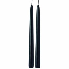 Pair Of Solid Coloured Tapered Candles Unscented Dinner Table Bistro Wedding