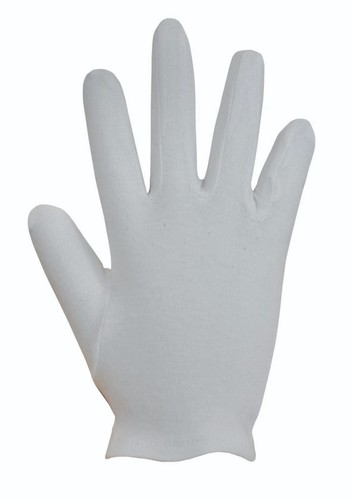 White cotton gloves - -,