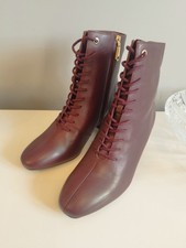 Radley Victoria Terrace 2.0 Leather Lace-Up Ankle Boots Dark Cherry UK 5 EU 38