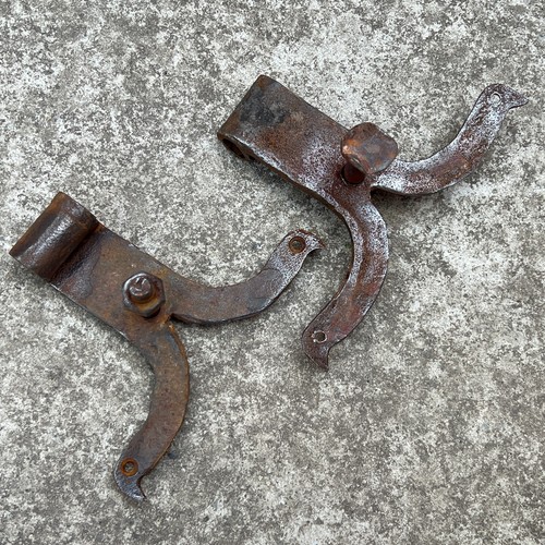Antique vtg wrought iron strap - antique,