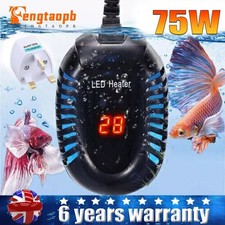 75W LED Digital Aquarium Submersible Water Heater Fish Tank Thermostat Rod UK
