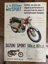 Suzuki Sport Sales Brochure Leaflet  50, 80, 125, 150, 250 CC & Sport 125