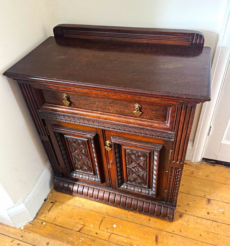Antique victorian carved oak - carved,