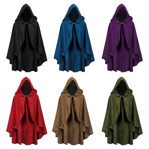Medieval cloak with hood - hood, faux