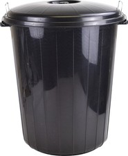 25L 50L 70L Black Plastic Bin