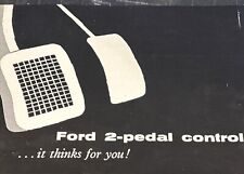 Ford 2 Pedal Control Range Car Sales Info Brochure Frameable