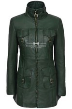 Ladies Green Leather Jacket