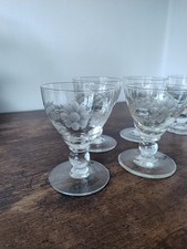 Vintage Etched Glass Sherry