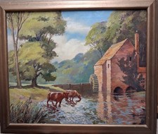 Antique Impressionist oil On