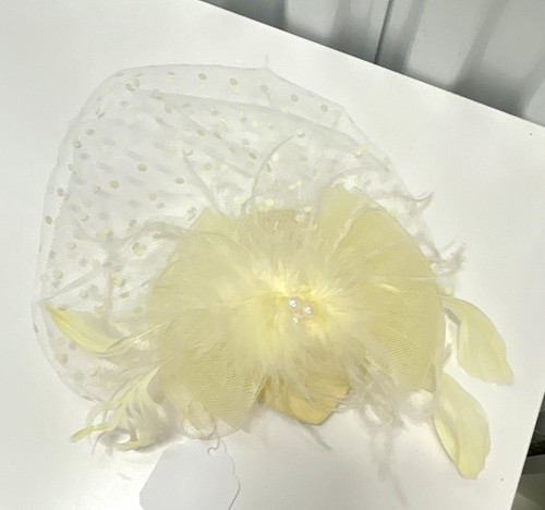 Ivory mesh polka - dot, flower