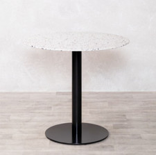 LIGHT TERRAZZO OUTDOOR TABLE ROUND CAFE RESTAURANT BISTRO BAR TABLE
