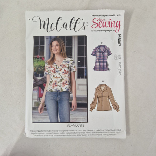 Mccalls sewing m8067 button - mccalls,
