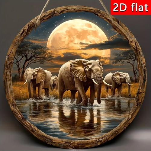 Elephant wooden hanging sign - elephant,
