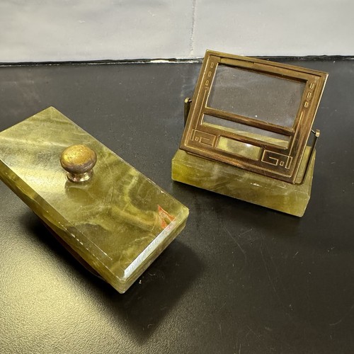 Vintage green marble office - vintage,