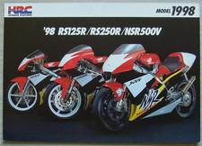 HONDA RS125R RS250R NSR500V Racing Motorcycles Sales Brochure For 1998