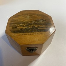 Vintage Octagonal Mauchline Ware Trinket Box “The New Pier Herne Bay”