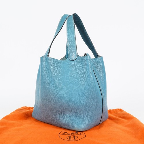 Hermes picotin blue - pm, jean