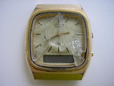 CITIZEN T010-085105 LCD / ANALOG VINTAGE DIGI ANA QUARTZ WATCH, PARTS OR REPAIR.