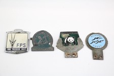Vintage Assorted Automobilia Brand Grill Badges Inc Vet Wildlife Car Grilles 