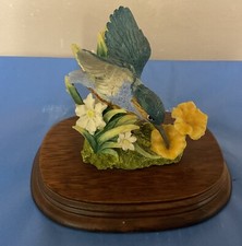 Vintage Leonardo 1991 Nature Studies King Fisher Collectible figurine On Base