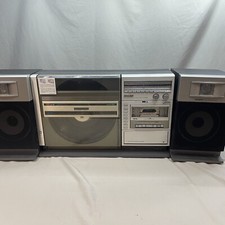 Vintage 80s Sharp VZ3000 Linear Tracking Hifi System With Original Speakers 
