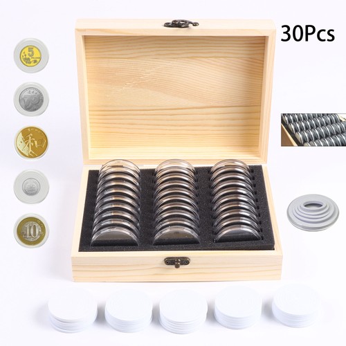 Wooden coins display - display, storage