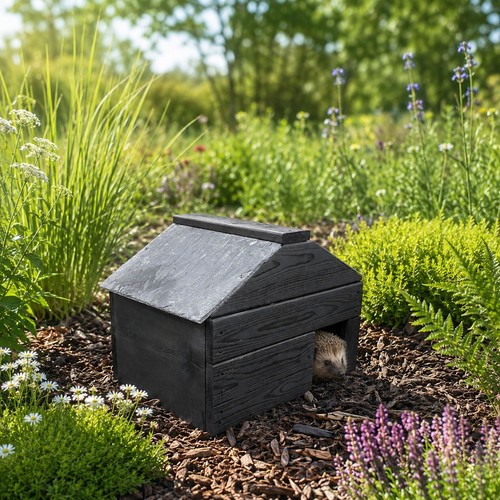 Hedgehog house hibernation - hedgehog,