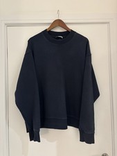 COS Mens Large Blue Relaxed Sweatshirt Jumper 100% Cotton