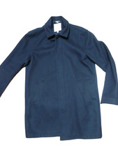 Hardy Amies Savile Row Navy Coat  Made In England Wool Blend Size UK 40 Medium