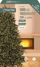 Premier 1000 LED Multi-Action TreeBrights Christmas Tree Lights Timer WARM WHITE