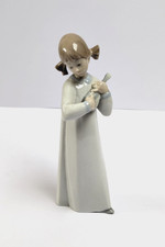 Lladro -  Girl With Guitar/ mandolin -  4871 - Retired 2001 21 cm tall