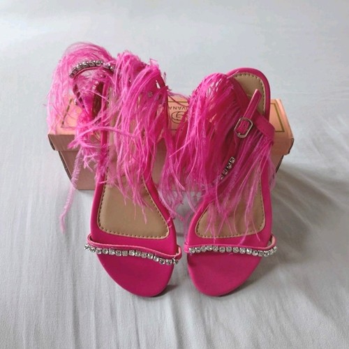 Pink faux feather - pink,