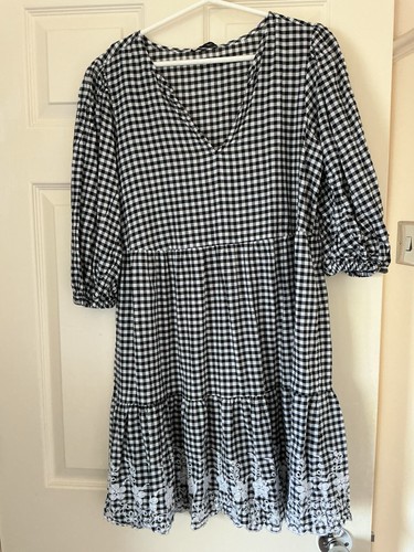 Ladies black and white gingham - ladies,