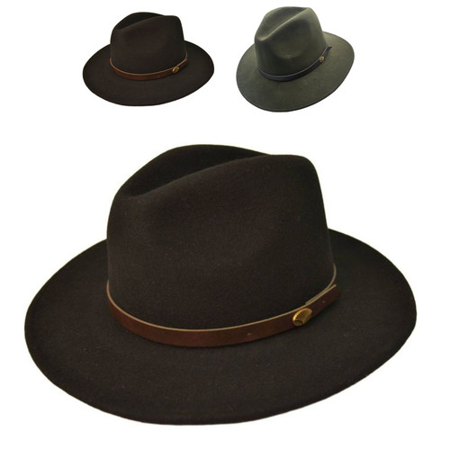 Premium 100 wool felt fedora - 100%,
