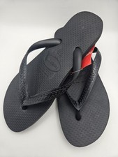 Havaianas Unisex Cushioned Footbed  Flip Flops Black Size 6/7 Eur 41/42