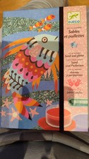 Djeco Sand & Glitter Boards Mess-Free Craft Kit - Dazzling fish Theme