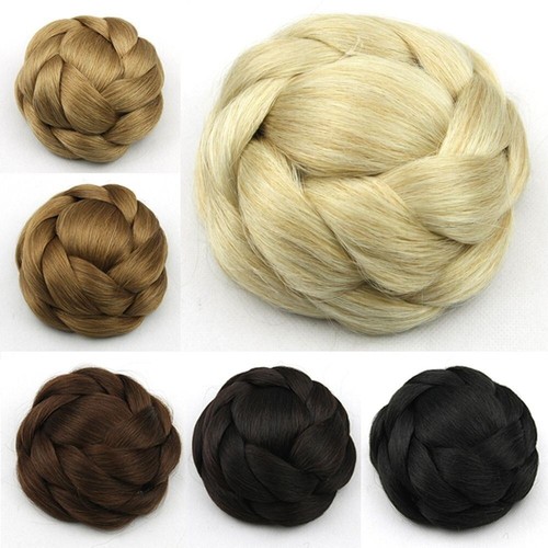 Fake hair bun braided - hair,