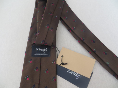 Drake brown embroidered - drake's,