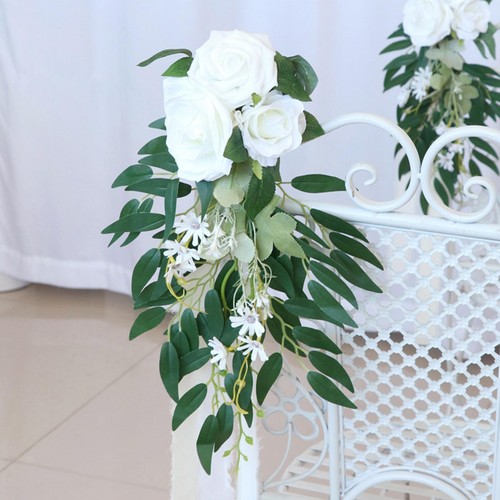 Chair back artificial flower - back,