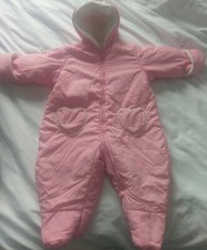 Marks & Spencer M&S Baby Girls Pink Snowsuit. 6-9 Months