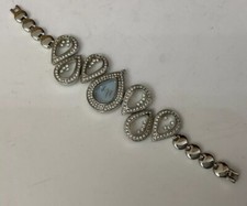 Ladie Silver Tone Figaro Watch