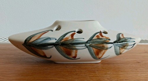 Vintage jersey pottery canoe - pottery,