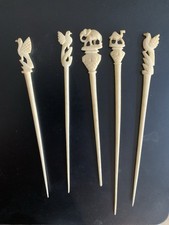 Vintage Hand Carved Bone Hair