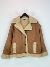 Topshop Brown Shearling Faux